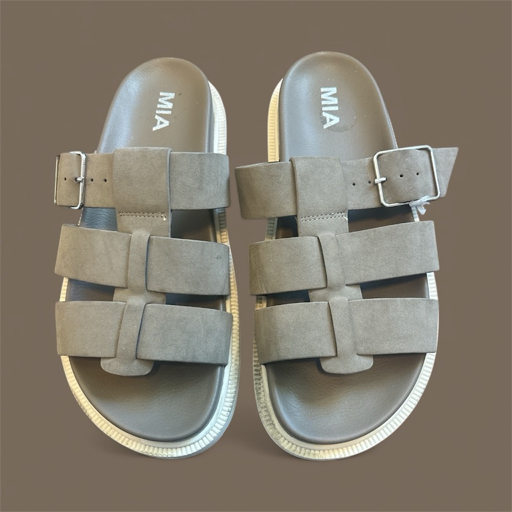 MIA Taupe Strappy Sandals
